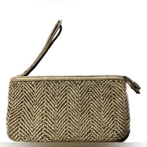 Linea Pelle Woven Leather Wristlet
